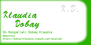 klaudia dobay business card